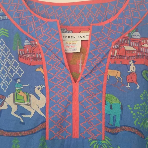 Beautiful Gretchen Scott Cotton Tunic Top In Great Condition! - Picture 4 of 14